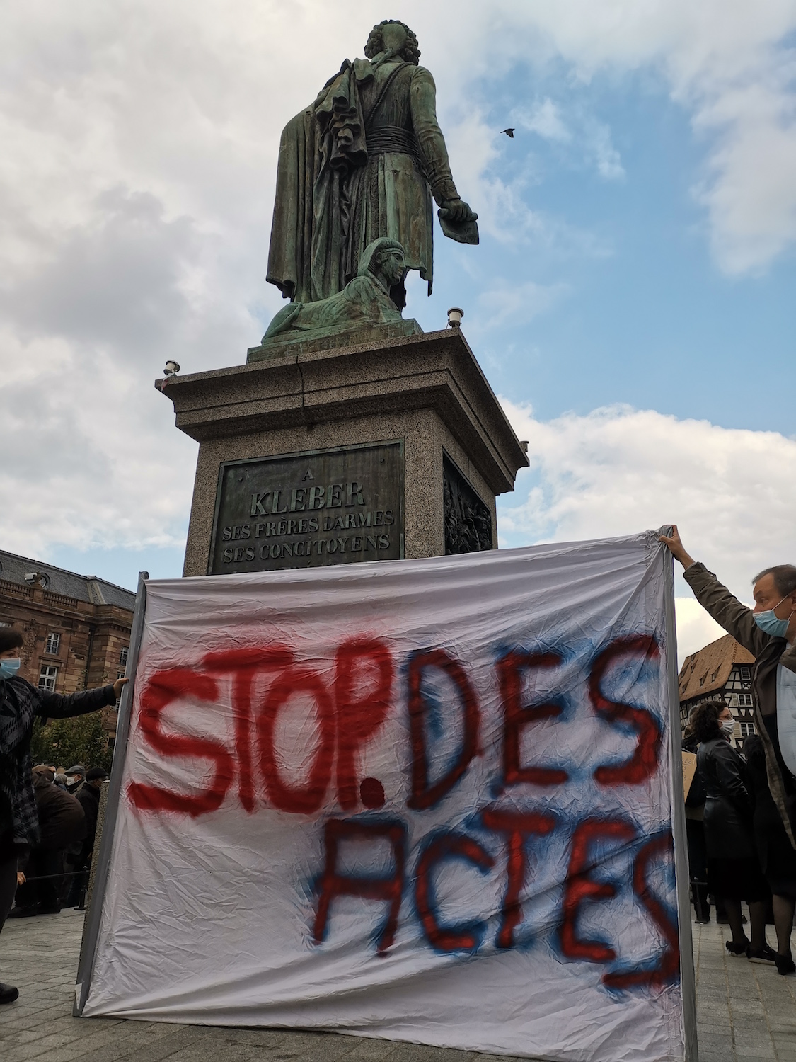 Manifestation en soutien à la liberté d’expression et en hommage à Samuel Paty, à Strasbourg © Globe Reporters 