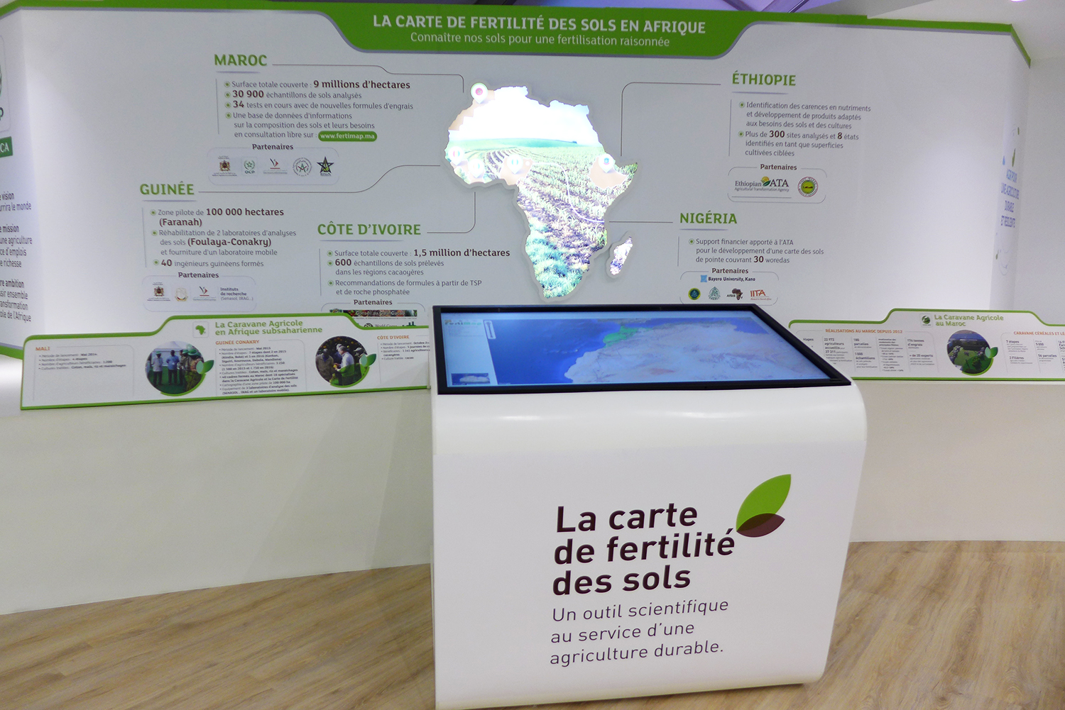 La carte de fertilité des sols, en Zone verte de la Cop22. 