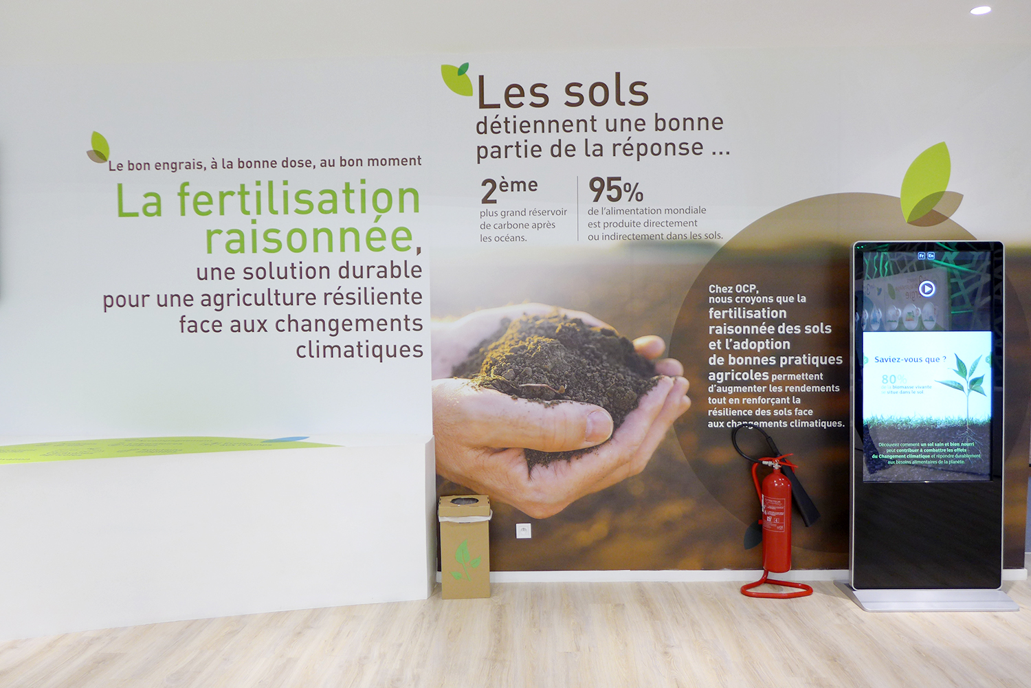 Un mur d’informations sur la fertilisation raisonnée en Zone Verte de la Cop2. 