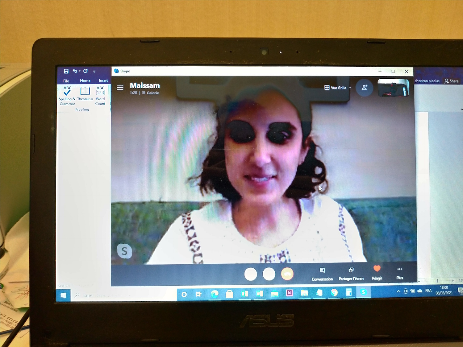 Maissam NIMER ne vit plus en Turquie, mais au Liban. L’entretien avec la sociologue se fera donc par Skype © Globe Reporters