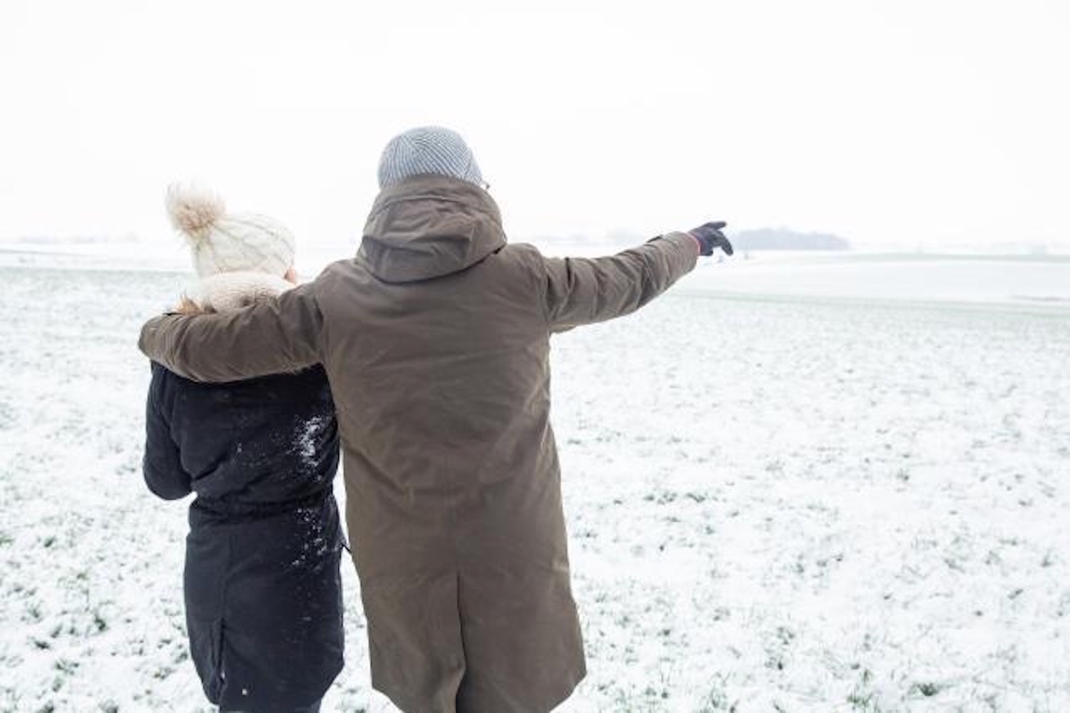 Couple dans la neige © DR