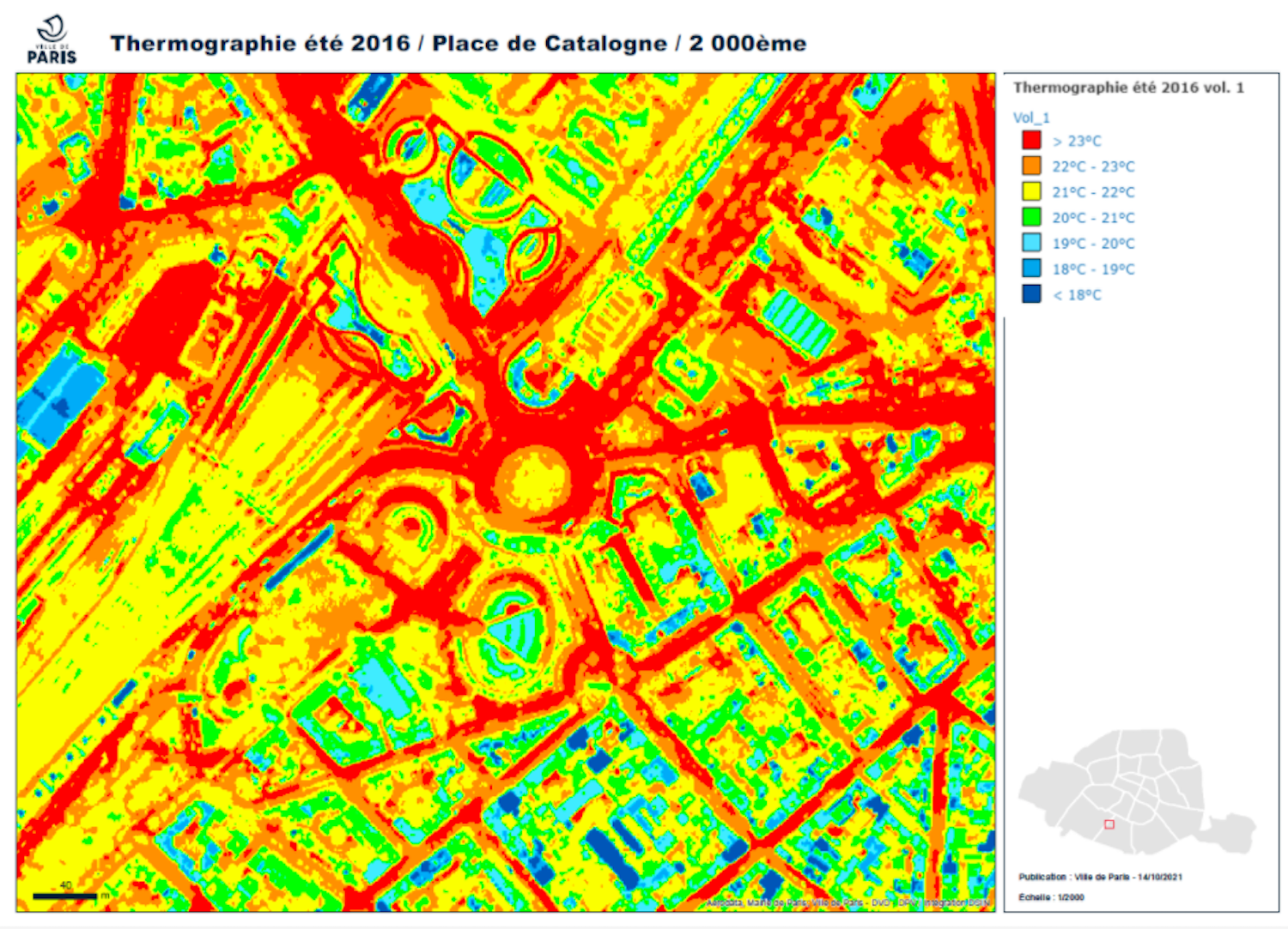 Thermographie été 2016 place de Catalogne © Idee.paris.fr